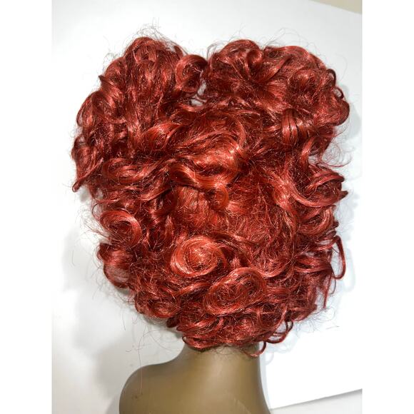Women's Red Brown Curly Short Wig Cosplay Halloween Costume Party Hocus Pocus - Picture 9 of 14